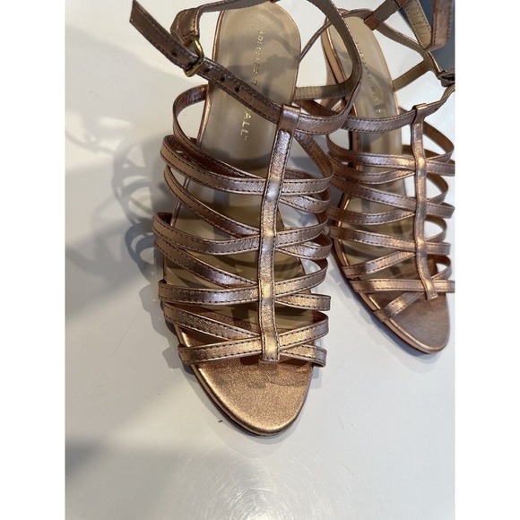 Loeffler Randall Rose Gold Strappy Kitten Heel Sandal Size 7.5 - Picture 2 of 16